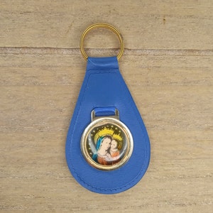 Religiöse Schlüsselanhänger Madonna - Gekrönte Jungfrau und Heiliges Kind - Christliches Accessoire