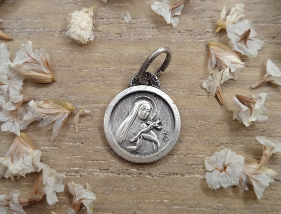 Antique pendant Saint Rita of Cascia - Religious … - image 1