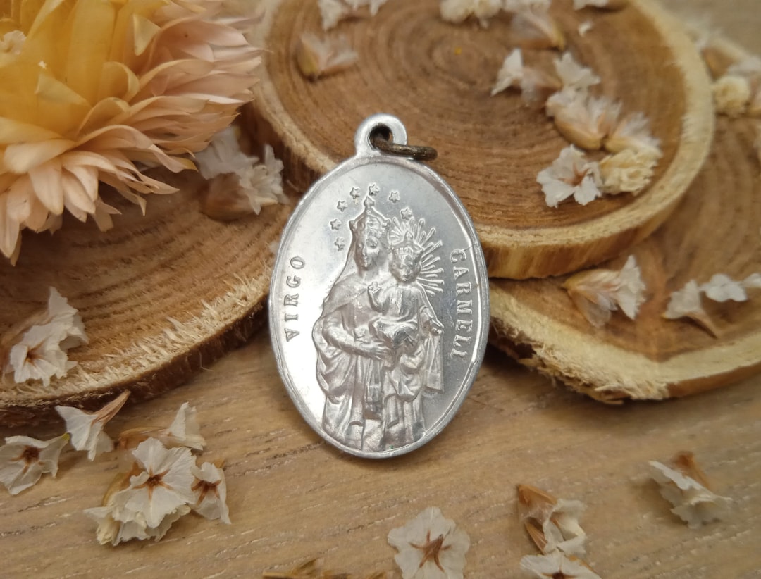 Our Lady of Mount Carmel Religious Medal – Antique Catholic Pendant - Etsy