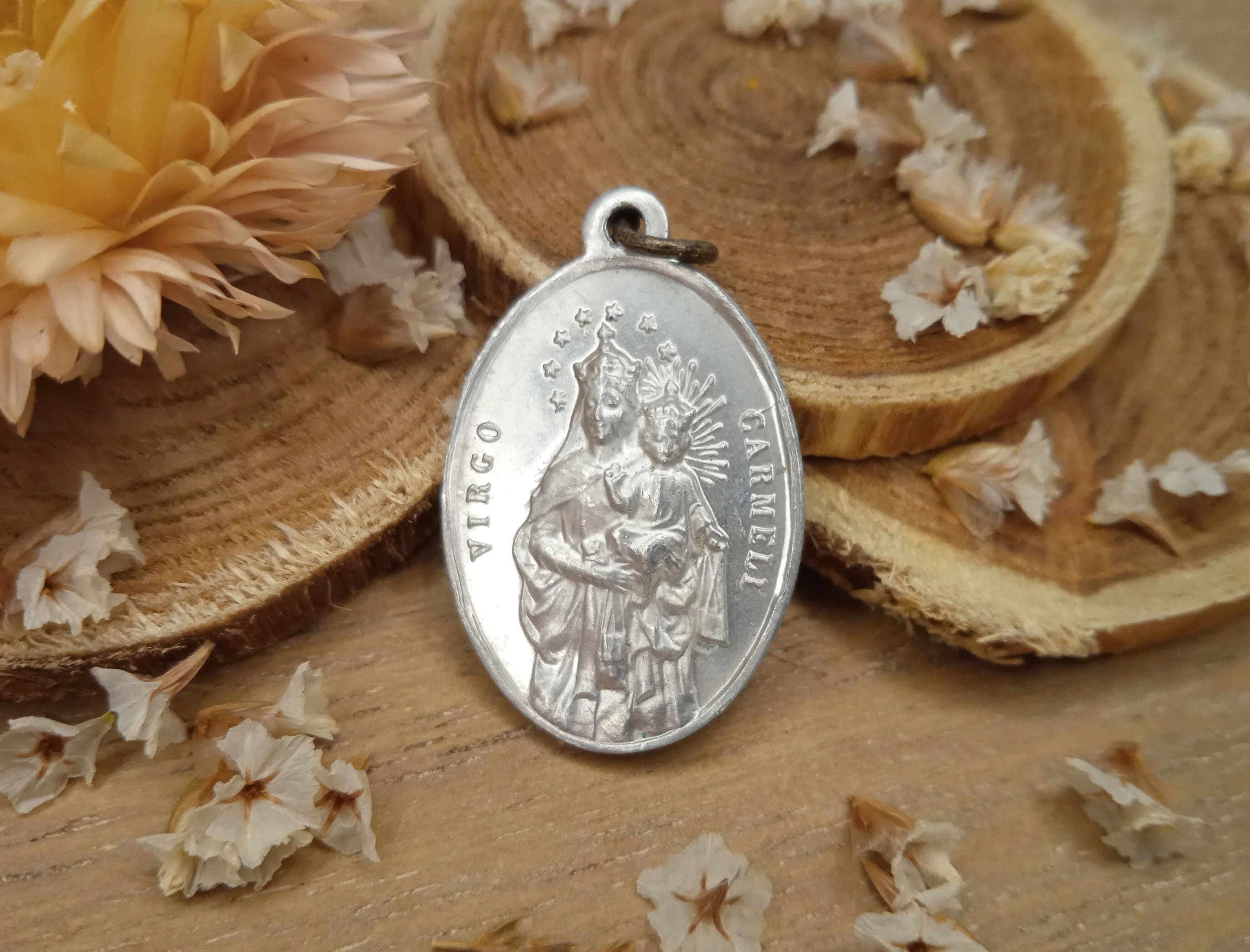 Our Lady of Mount Carmel Religious Medal – Antique Catholic Pendant - Etsy
