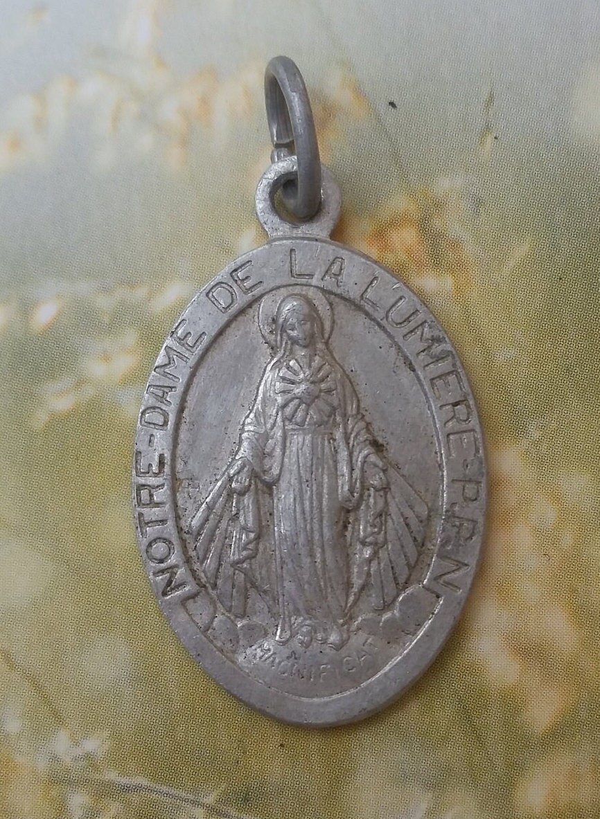 Antique Virgin Mary Medal – Notre Dame De La Lumière Pendant - Etsy