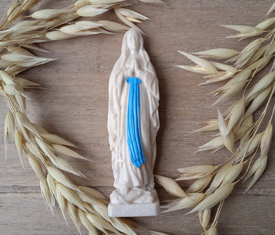 Antique Blessed Virgin Mary Statuette Our Lady of Lourdes - Etsy
