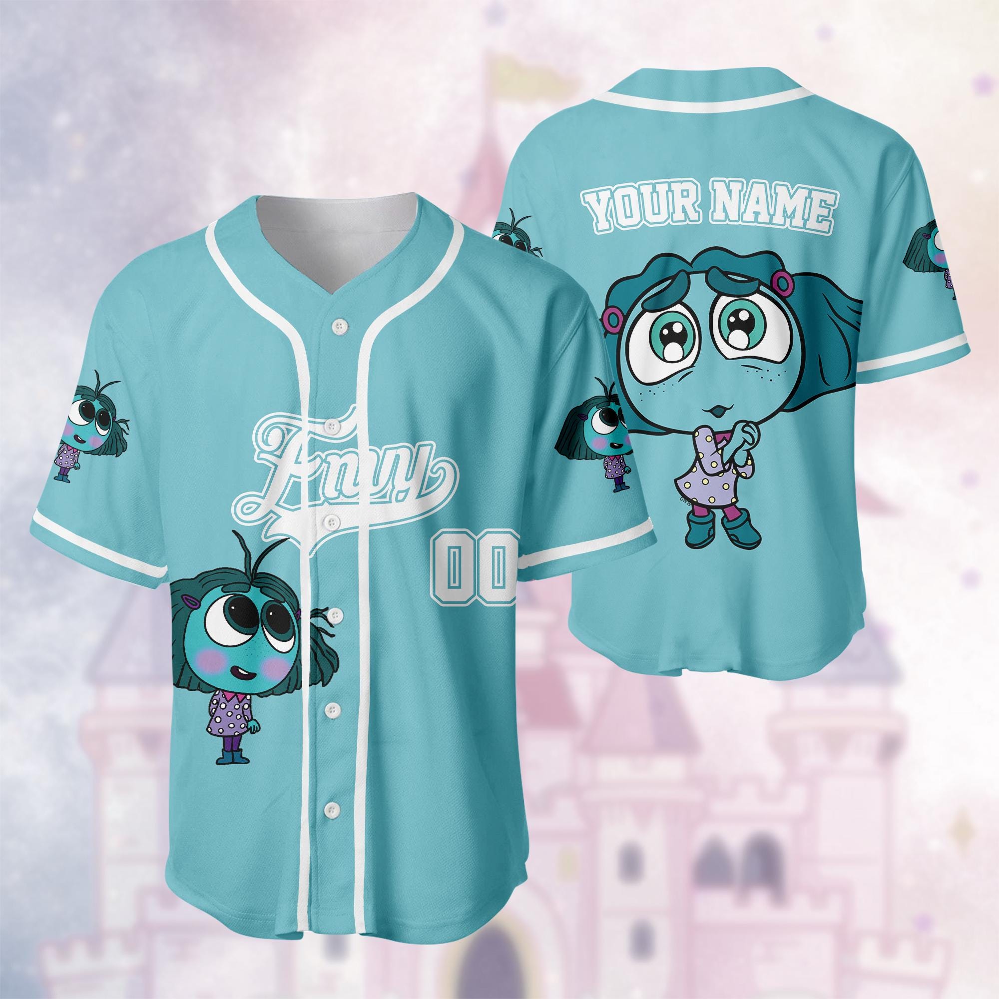Discover Inside Out 2 Envy Baseball Jersey, Disney Envy Matching Jersey, Inside Out 2 Cartoon Shirt, Disney Inside Out 2 Vacation Jersey