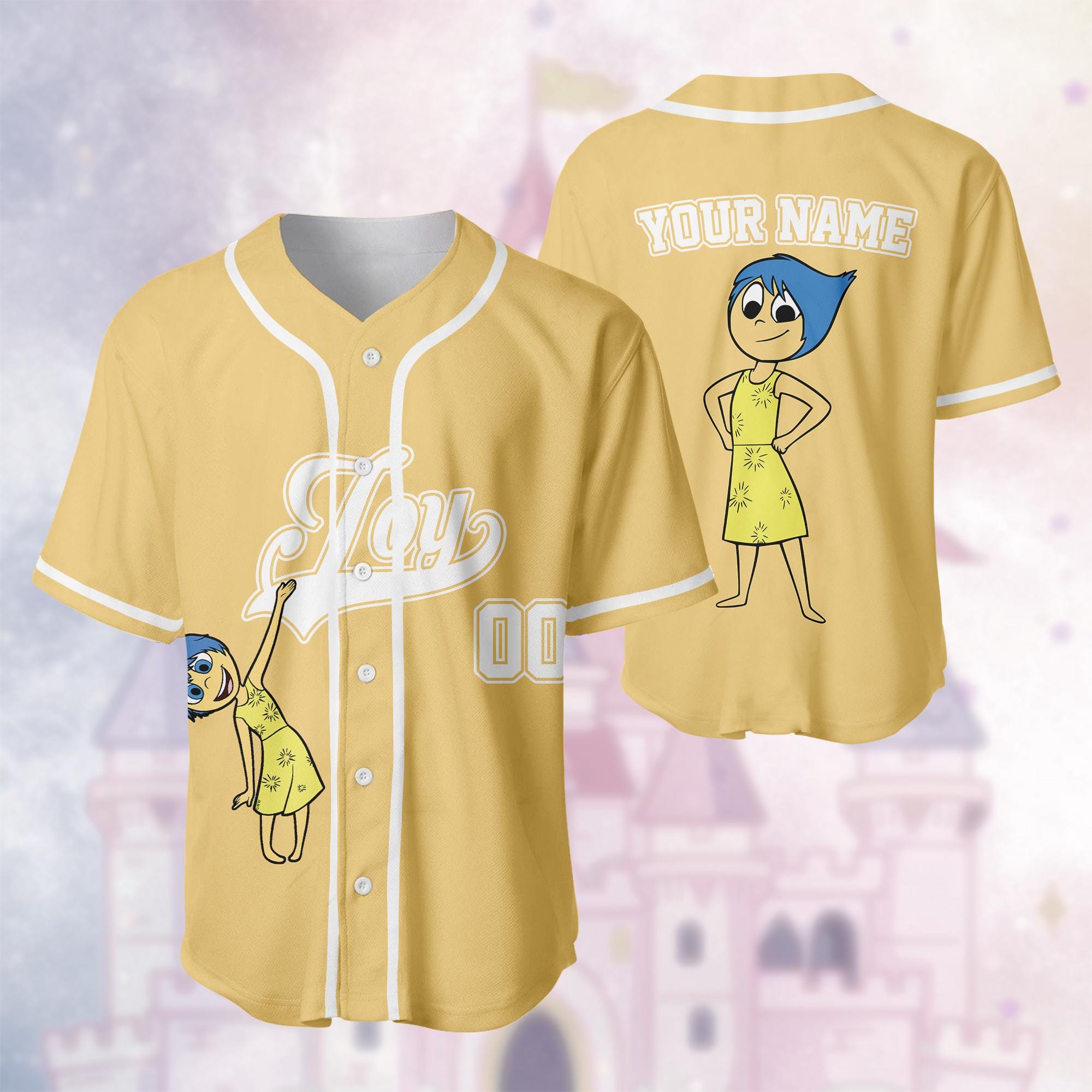 Discover Inside Out 2 Joy Baseball Jersey, Disney Joy Matching Jersey, Inside Out 2 Cartoon Shirt, Disney Inside Out 2 Vacation Jersey