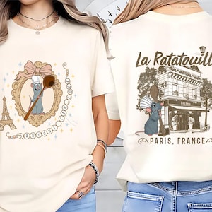 Two-sided Little Chef Remy Shirt, Disney Ratatouille Paris Tee, Remy Gusteau&#39;s Chef Shirt, Ratatouille Movie Shirt, Disney Chef Shirts