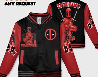 Deadpool Baseball Jacket, Wolverine And Deadpool Jacket, Superhero Jacket For Men Women, Funny Deadpool Shirt, Movie Streetwear Jacket