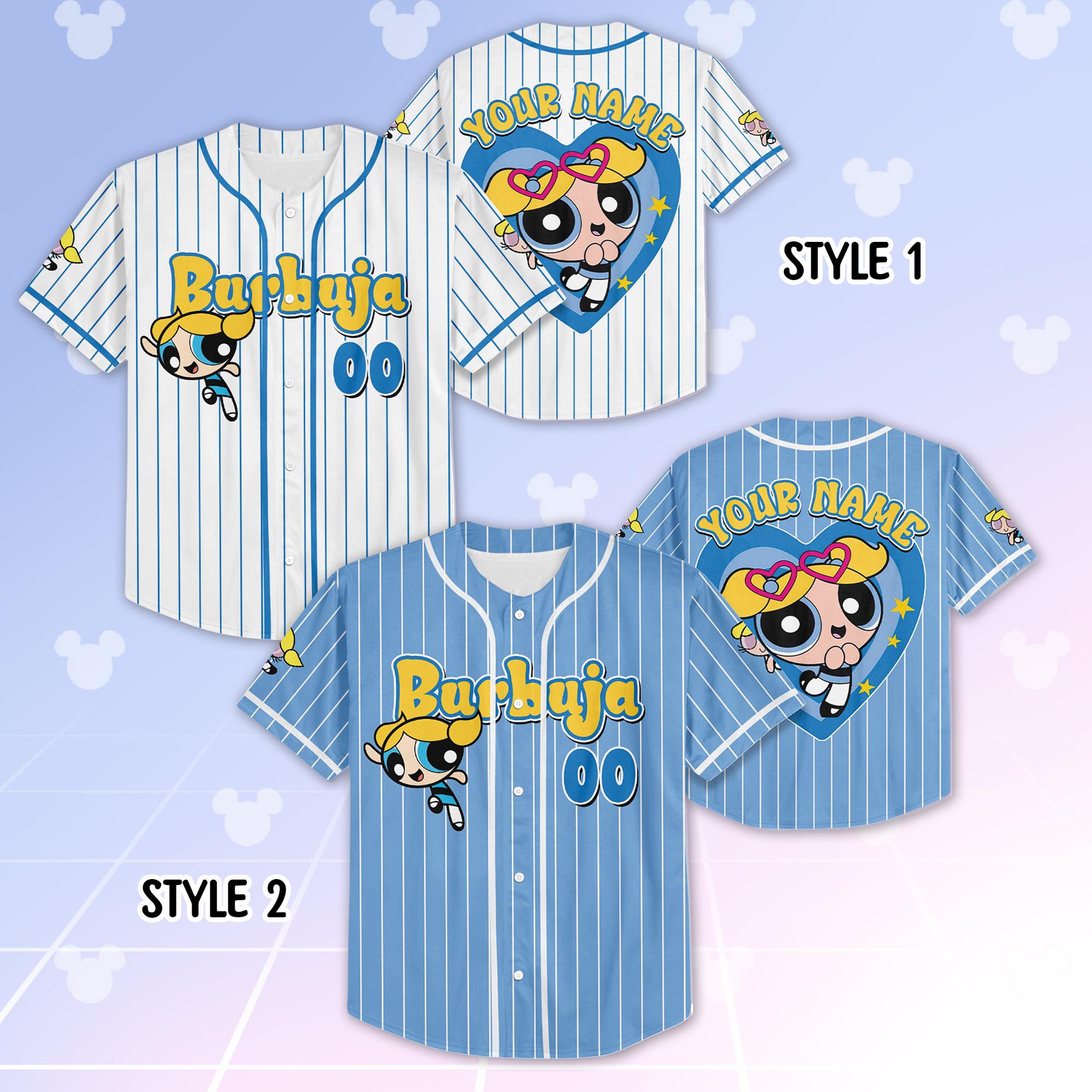 Discover Custom Bubbles Jersey, The Powerpuff Girls Bubbles Baseball Jersey, The Powerpuff Girls Baseball Team Outfit, Birthday Gift for Fans