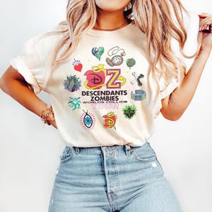 Disney Channel Zombies 4 Movie T-shirt, Disney Zombies poster 2025 T-shirt, Zed en Addison, Victor en Nova, Disneyland familie-uitstapje