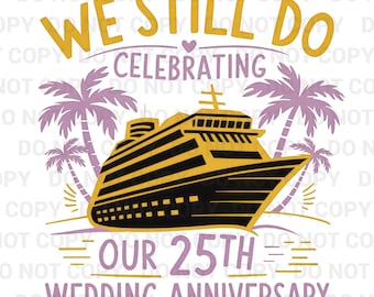 Crucero de aniversario PNG, regalo de aniversario personalizado (descarga digital)