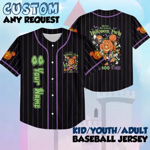 Personalisieren Sie Disney Mickey&#39;s nicht so beängstigend Halloween Baseball Jerseys, Disneyland Kid Jugend Erwachsene Halloween, Magic Kingdom Halloween Jersey