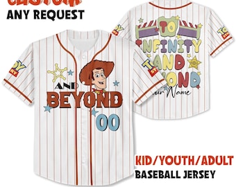 Buzz And Woody Matching Baseball Jersey, To Infinity And Beyond Shirt, Toy Story Boys Disney, Brother Sister Disney Shirts, Kids Disney