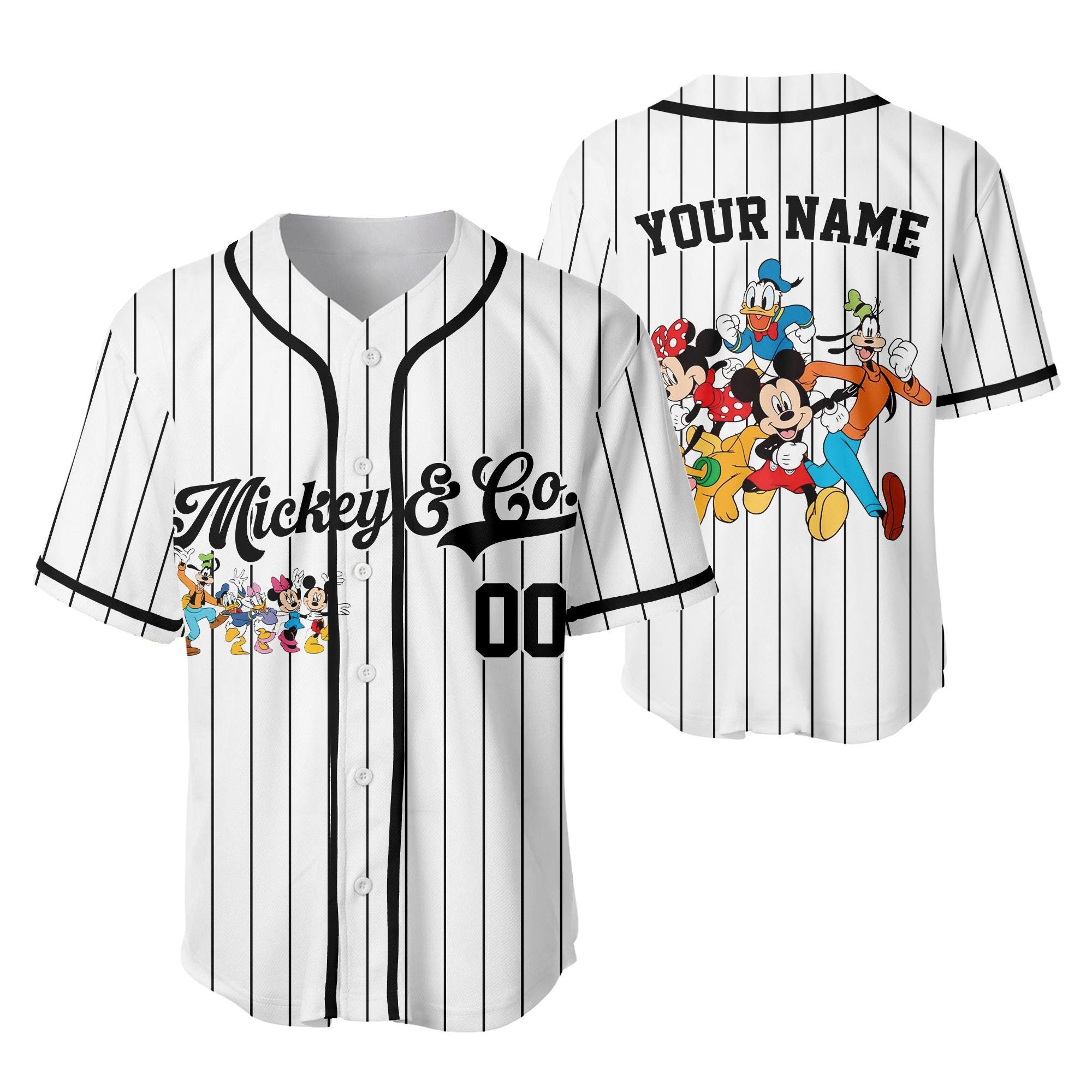 Discover Personalized Custom Disney Mickey And Co Baseball Jersey Team Disneyland, Disney Jersey, Gift for Kids