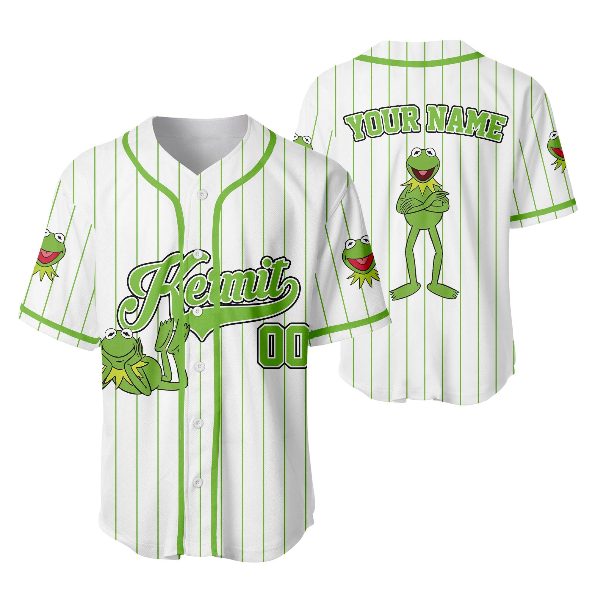 Discover The Muppets K the frog Baseball Jersey, Disney K the frog Characters Jersey, The Muppets Disney Baseball Jersey