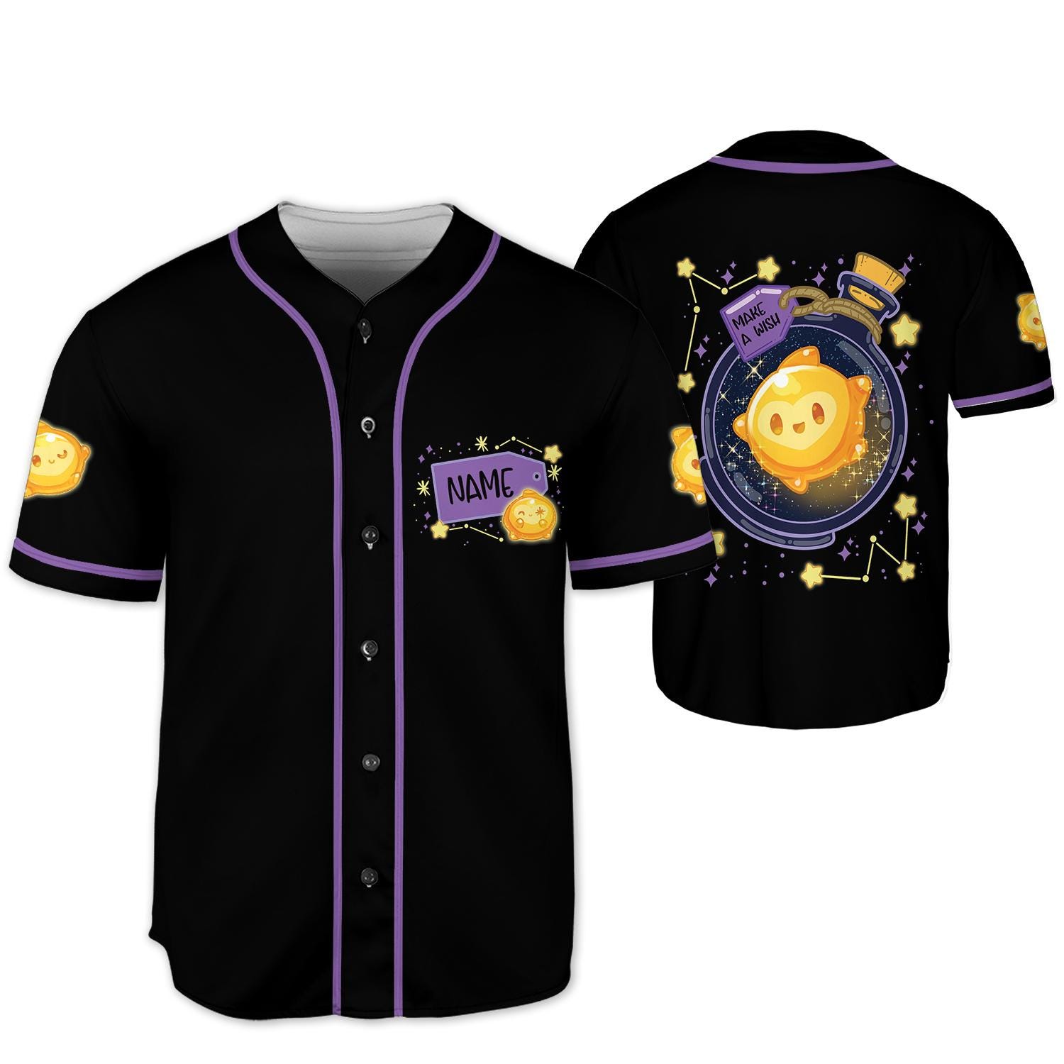 Discover Custom Star Wish Baseball Jersey, Personalized Disney Wish Star Shirt, Disneyland Baseball Team Outfit, Gift For Fans