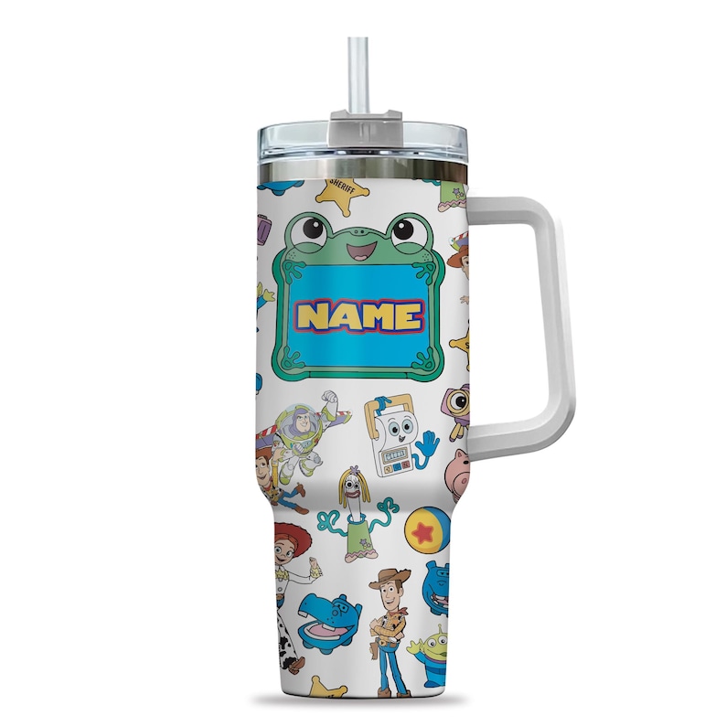 Custom Toy Story Tumbler With Handle, You've Got A Friend In Me Tumbler 40oz, Cute Pixar Gift For Disney Fans, Tumbler Gift For Friends image 3