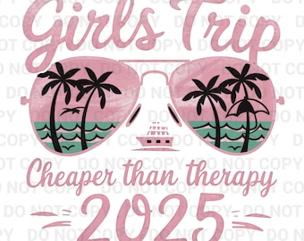 Viaje de chicas 2025 PNG, Diseño de vacaciones (Descarga digital)