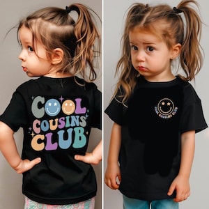 Cool Cousıns Club Shirts, Cousin Crew Kids Shirt, Cousin Crew Toddler T-Shirt, Retro Style Toddler Tee