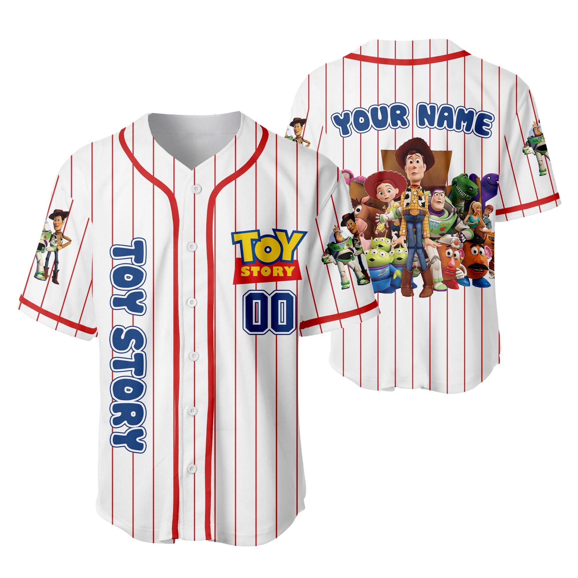 Discover Personalized Disney Toy Story Baseball Jersey, Custom Disney Toy Story Baseball Jersey, Toy Story Baseball Team Outfit