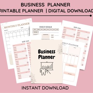 Planificador de negocios imprimible | Planificador de Negocios PDF | Planificación de Negocios | Planificador de negocios | Paquete empresarial | Negocios | Pequeños negocios