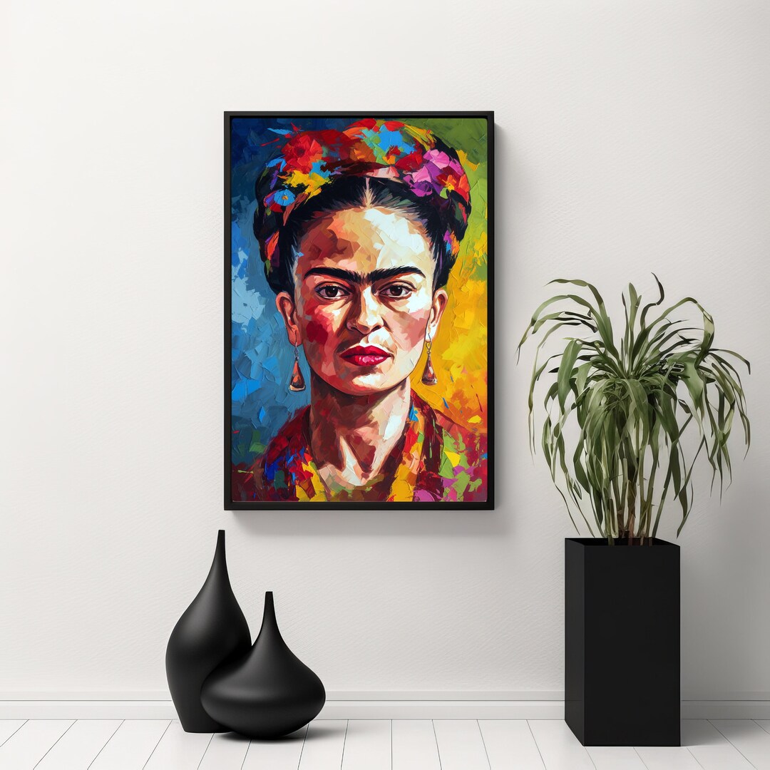 Frida Kahlo Portrait Art Print, Stunning Art Print of Artist Frida ...