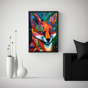 Fox Alebrije Art Print, Stunning Art Canvas Of Magical Mexican Folklore Art . Beautiful Art Print On Museum Quality Photo Paper.