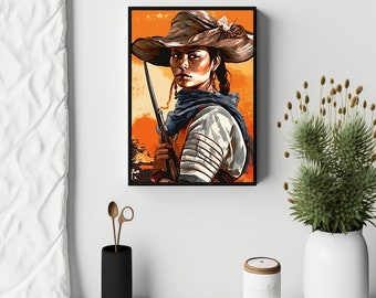 Soldadera Art Print: Fierce Adelita, Mexican Revolution Portrait