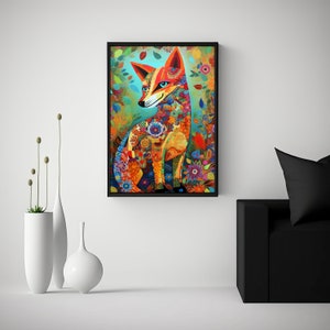 Fox Alebrije Art Print, Stunning Art Canvas Of Magical Mexican Folklore Art . Beautiful Art Print On Museum Quality Photo Paper.