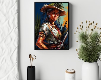 Soldadera Art Print: Fierce Adelita, Mexican Revolution Portrait