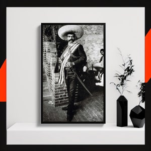 Emiliano Zapata Historical Photo Print, Stunning Portrait Of Mexican Revolutionary On Photo Paper Pro Luster. Digitally Restored Photograph