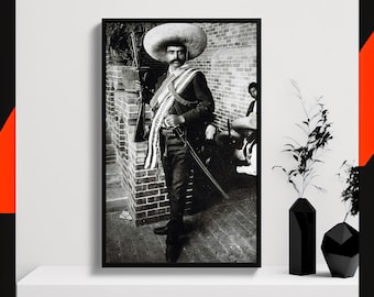 Emiliano Zapata Historical Photo Print, Stunning Portrait Of Mexican Revolutionary On Photo Paper Pro Luster. Digitally Restored Photograph