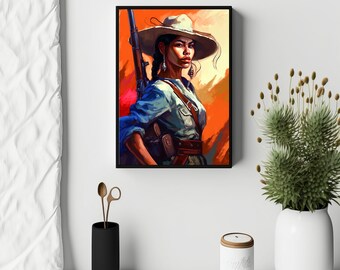 Soldadera Art Print: Fierce Adelita, Mexican Revolution Portrait