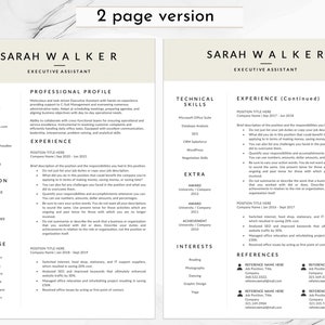 Executive Resume Template CV Template Resume Template for Word