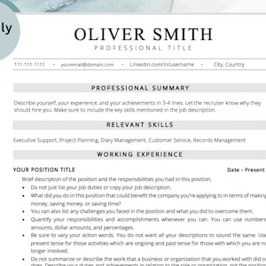 ATS Friendly Resume Template, Minimalist Modern Resume and Cover Letter, Professional Word Resume Template,Word Friendly ATS Resume Template