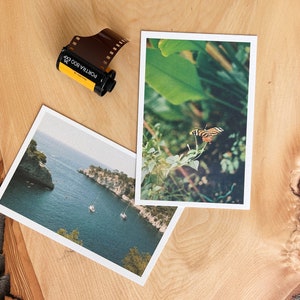 Impressions photo argentiques pour cartes postales - Images 35 mm sur fond mat avec un effet vintage