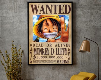 One Piece - Affiche recherchée de Monkey D. Luffy (16 x 20 pouces)