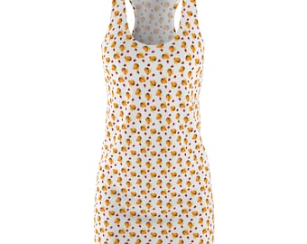 Women's Racerback Dress, Fruit Print Dress, Summer Dress