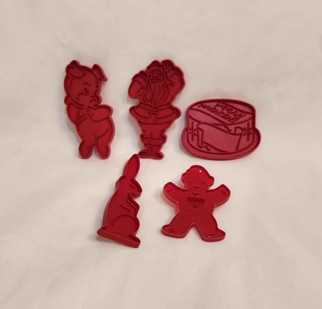 Betty Crocker and Tupperware Cookie Cutters Red Plastic Set Etsy