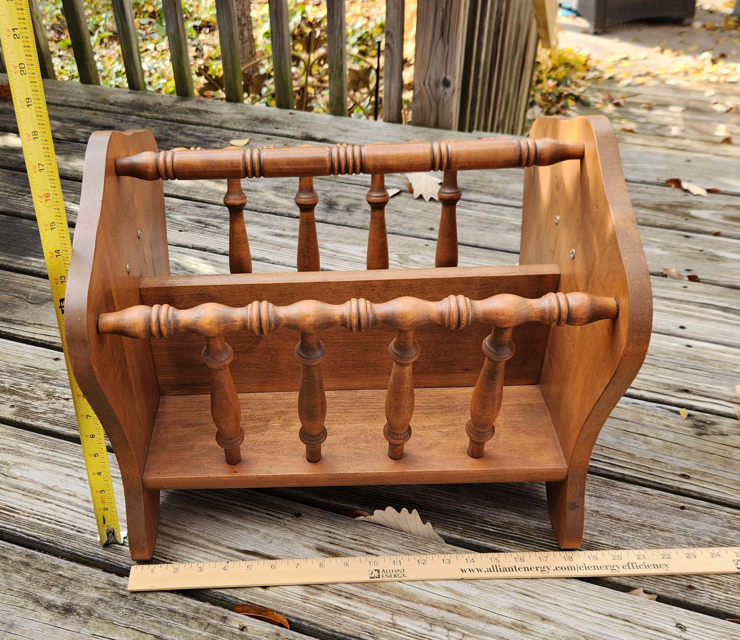 マガジンラック Vintage magazine holders Vintage Maple Magazine Rack, Vinyl Record Holder, Colonial Style