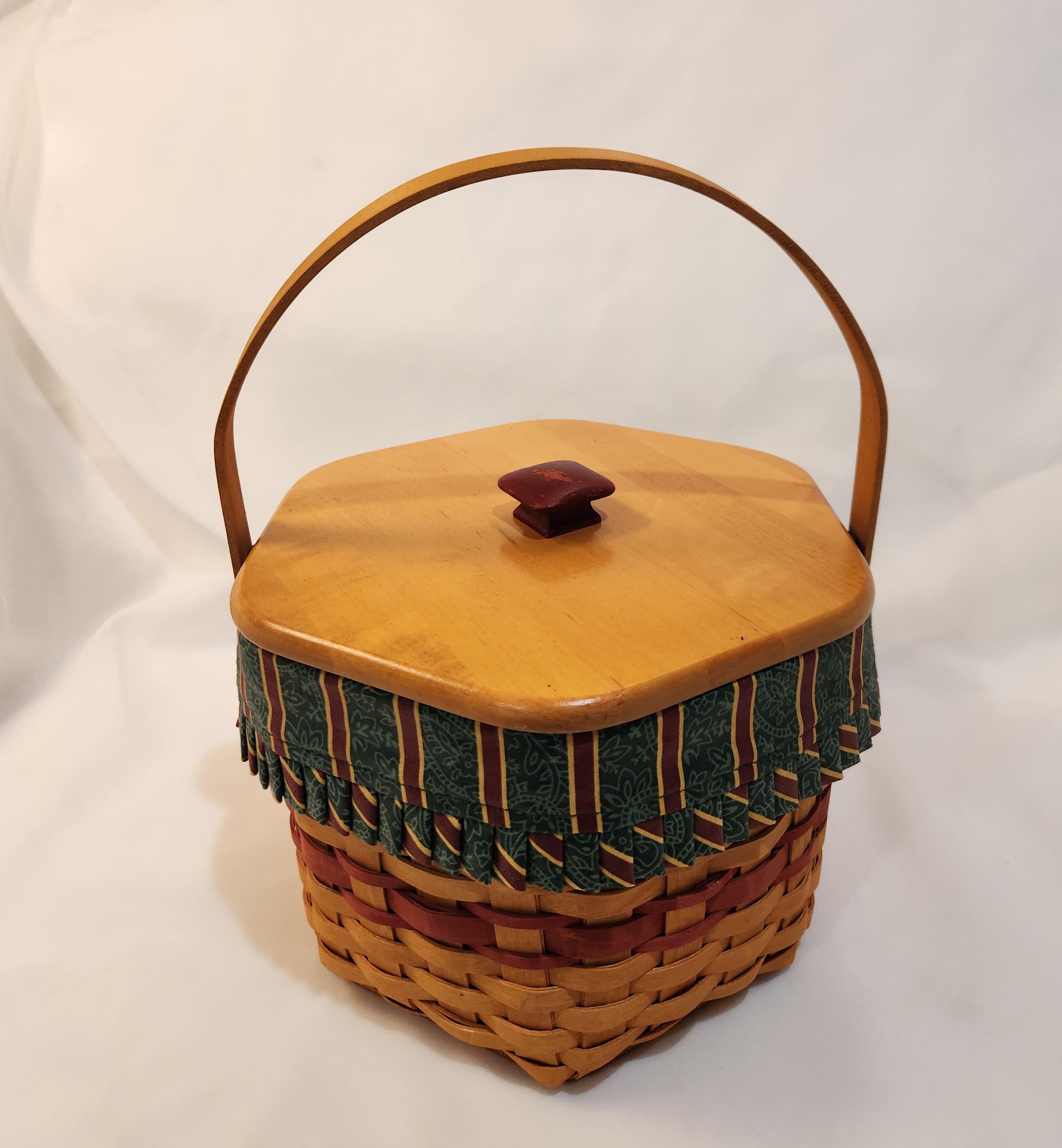 ロンガバーガーバスケットX'mas シリーズ Vintage 1997 Longaberger Basket Hexagon Snowflake Christmas