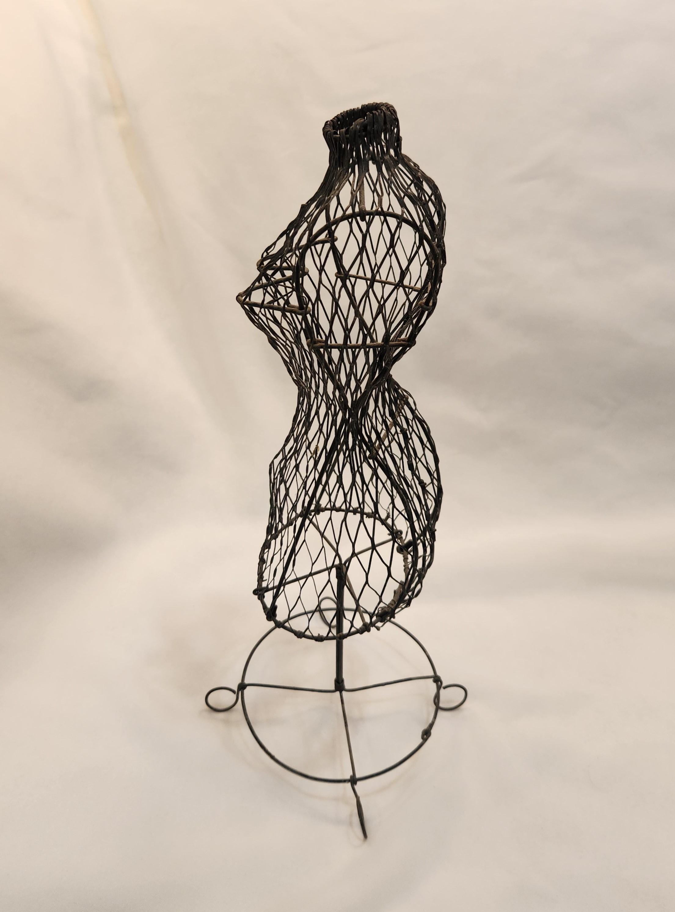 Vintage Wire Mesh Dress Form Mannequin: Female Torso, 15 Inch Figure ...
