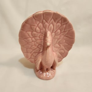 Peacock Wall Pocket Mid Century Modern Pink Vintage Garden Vase Planters