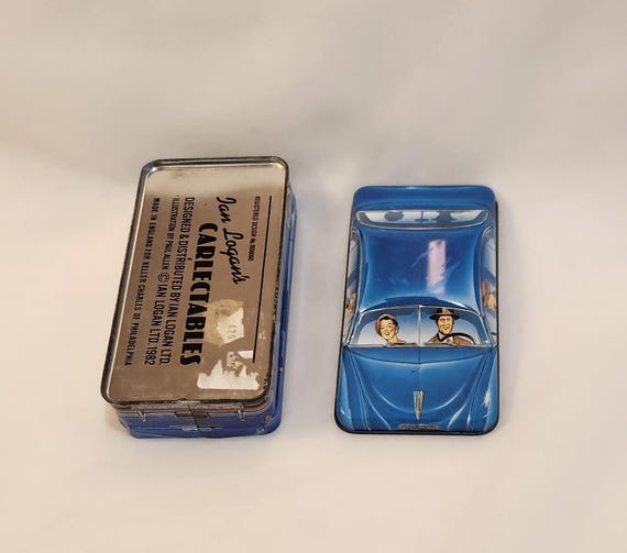 Vintage 1982 Ian Logan's Carlectables Car Tin Blue Chevrolet Metal