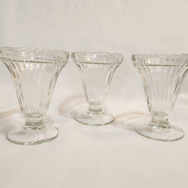 Antique Ice Cream Glasses Etsy