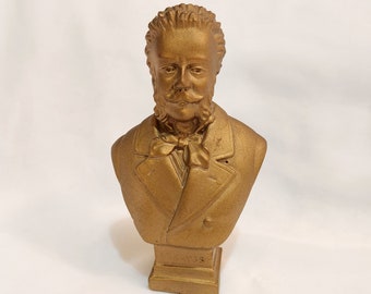 Johann Strauss Musical Composer Bust Statue Paperweight | Vintage Figurines