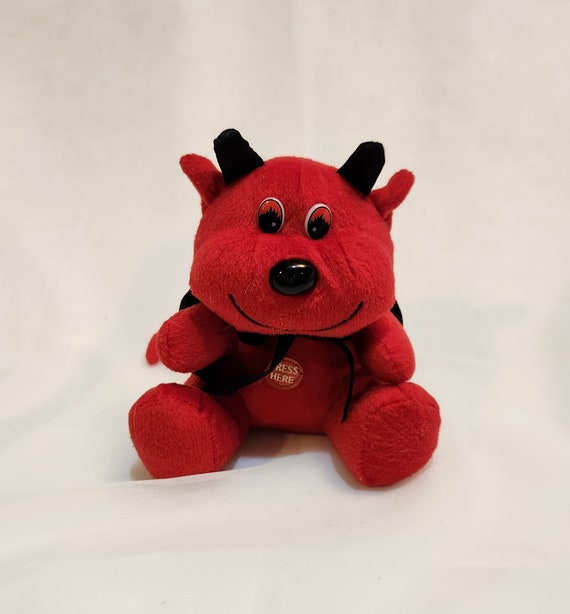 Dan Dee Red Devil Plush: Kissing Sound, Vintage Valentine's Decor