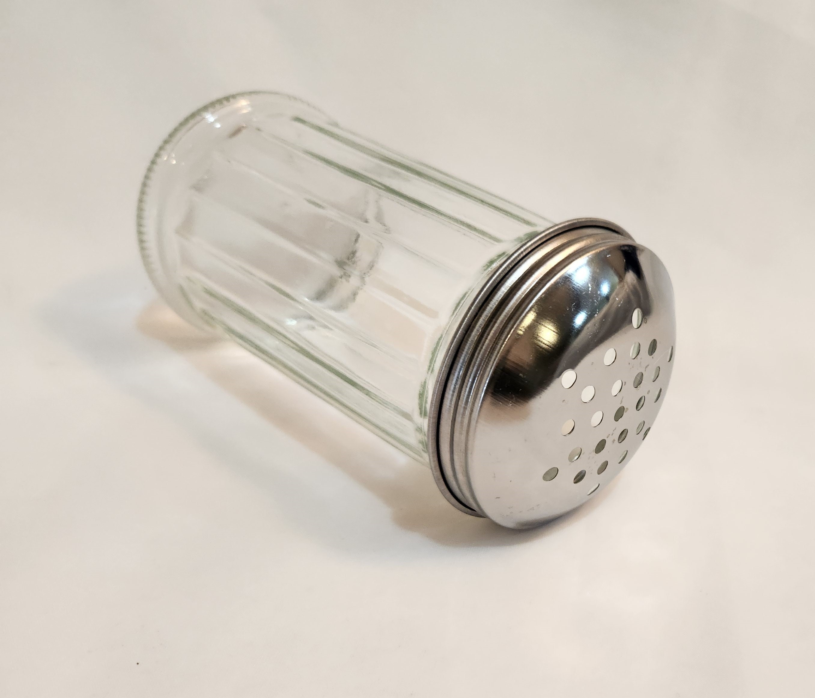 Vintage Halco Sugar Shaker Dispenser Green Tint Ribbed Perforated