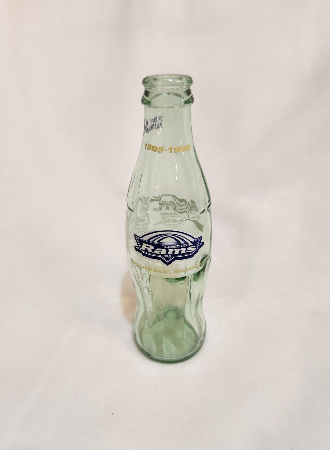 1995 Cocacola Coke Bottle St Louis Rams Inaugural Season Etsy