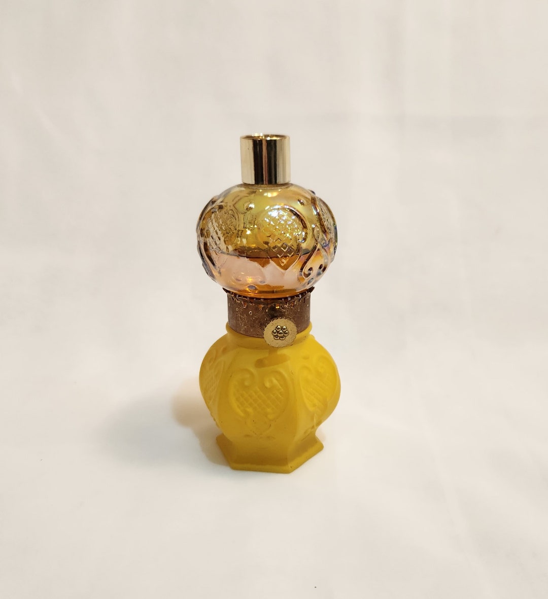 Oil Lamp Perfume Bottle and Talc Dispenser by Avon Vintage Perfume