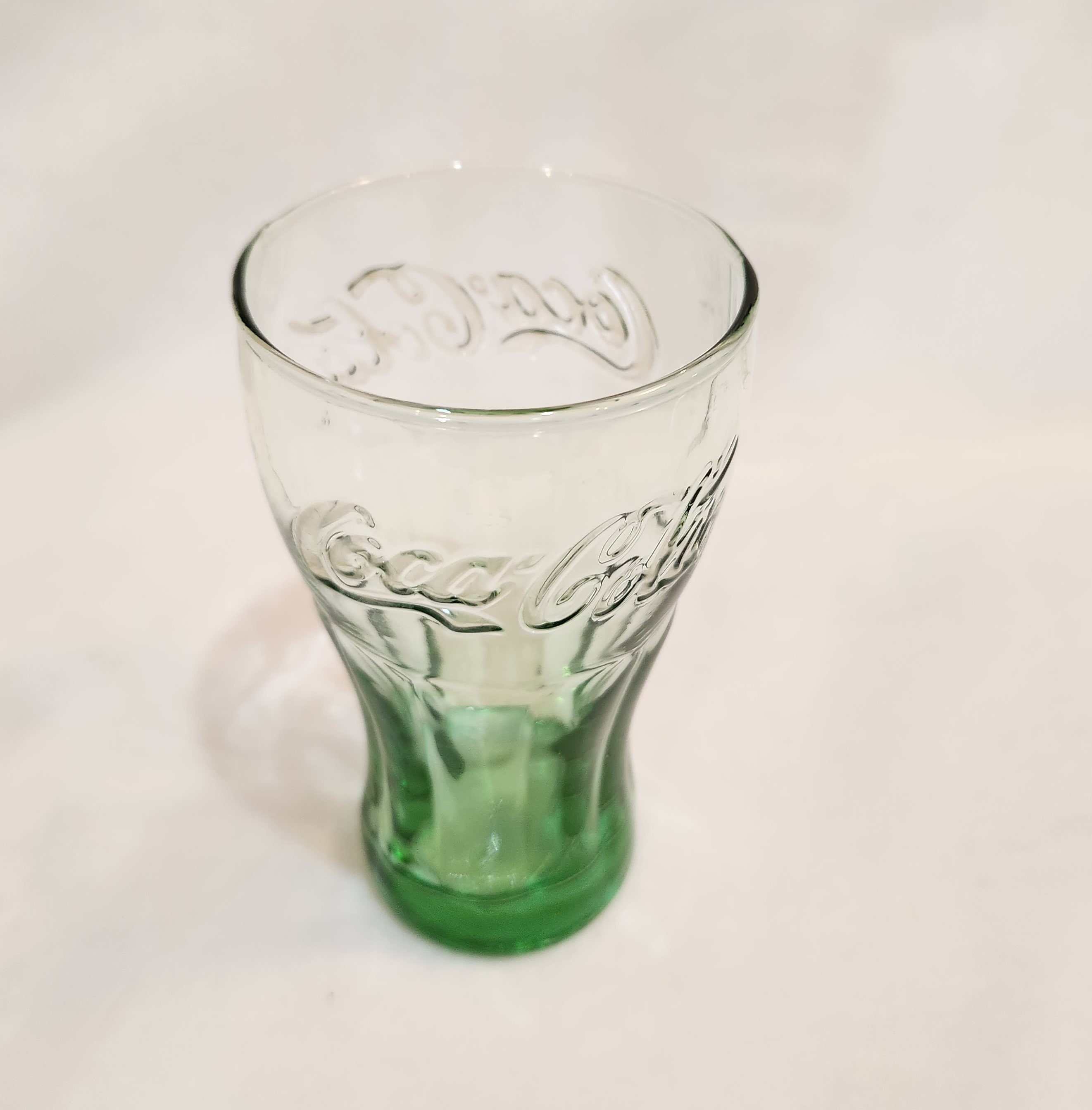 Green Coca Cola Glass Embossed Logo Bell Shaped Soda Fountain Etsy