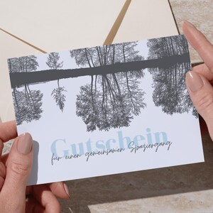Spaziergang Gutschein zum Ausdrucken | Geschenkidee für Oma, Opa, Mama, Papa & Freunde | Digitaler Download, Personalisierbar, DIY
